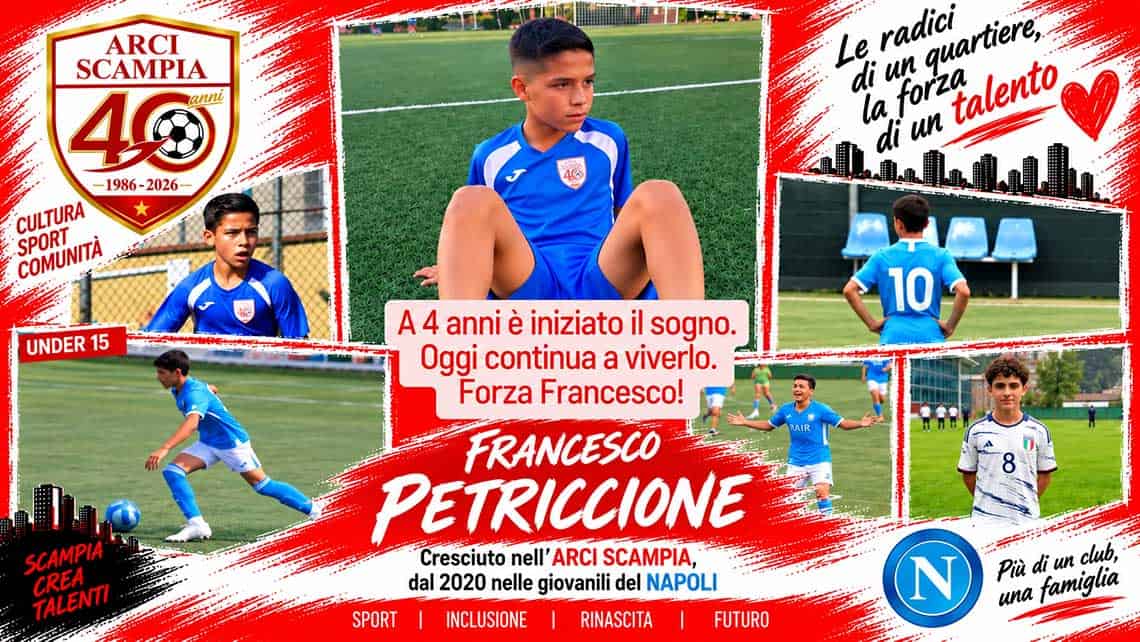 Da Scampia al Napoli, il sogno di Francesco Petriccione