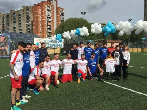 Il ricordo di Raffaele Perinelli sul campo dell'ARCI Scampia